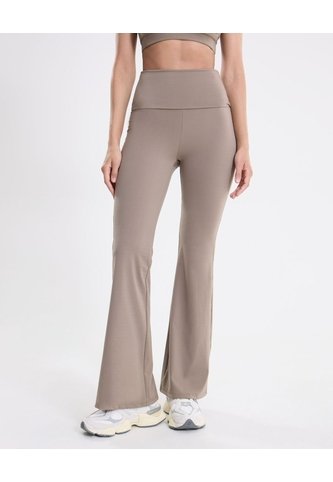 Leggins Flare Pretina Doblada Aerius  Para Mujer Café Atmos Atmos