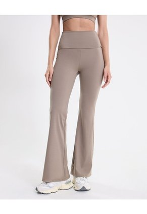 Leggins Flare Pretina Doblada Aerius Para Mujer Café Atmos
