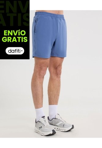 Short Training Largo Con Biker  Para Hombre Azul Atmos Atmos