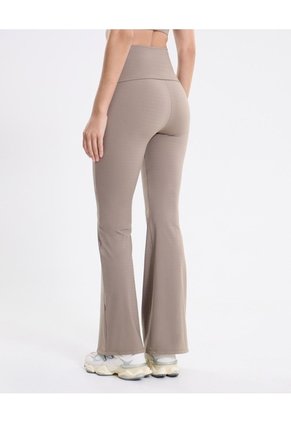 Leggins Flare Pretina Doblada Aerius Para Mujer Café Atmos