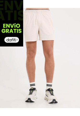 Bermuda Para Hombre Deportiva Medio Color Beige Marca Atmos #32100110 Atmos