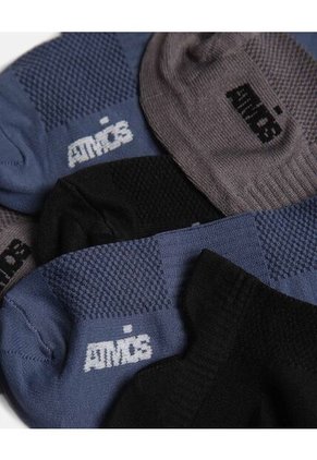 Pack X3 Medias Tobilleras X3 Para Hombre Azul Atmos