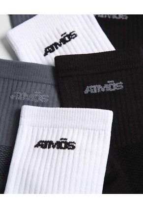 Pack X3 Medias Caña Corta Microfibra X3 Para Hombre Gris Atmos