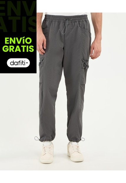 Pantalon Moda Cargo  Para Hombre Gris Atmos