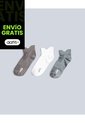 Pack X3 Medias Tobilleras En Microfibra X3 Para Hombre Gris Atmos de Atmos