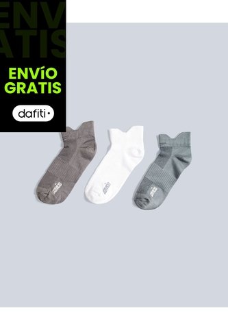 Pack X3 Medias Tobilleras En Microfibra X3 Para Hombre Gris Atmos Atmos