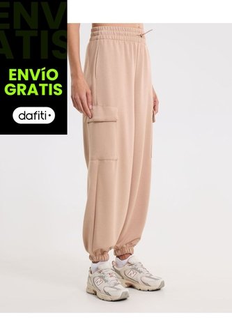 Jogger Cargo Plush Para Mujer  Deportiva  Color Beige Marca Atmos Atmos