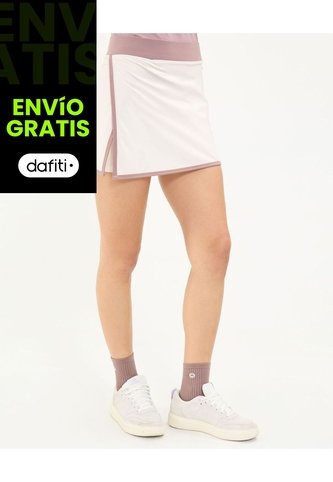 Falda Deportiva Con Biker Aerius Skin Para Mujer  Deportiva  Color Beige Marca Atmos Atmos