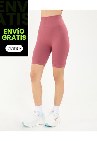 Short Seamless Para Mujer  Deportiva  Color Vino Marca Atmos Atmos
