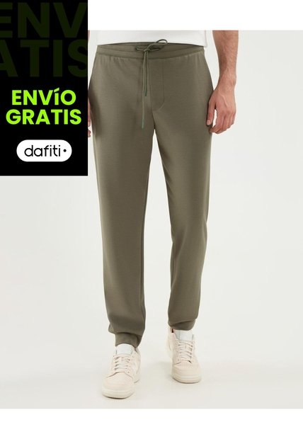 Jogger Básico Comfort Plush  Para Hombre Verde Atmos