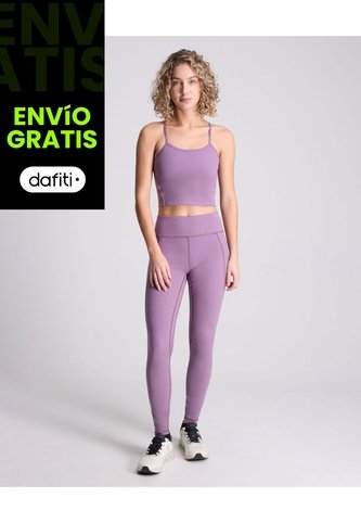 Leggins Pockets Aerius Soft  Para Mujer Morado Atmos Atmos