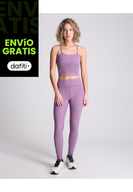 Leggins Pockets Aerius Soft  Para Mujer Morado Atmos