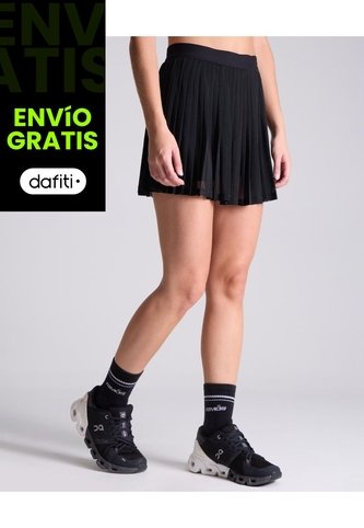 Falda Mesh Con Bóxer Para Mujer  Deportiva  Color Negro Marca Atmos Atmos