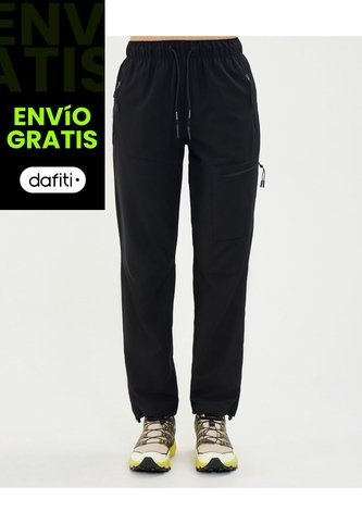 Pantalón Outdoor Básico Para Mujer  Deportiva  Color Negro Marca Atmos Atmos