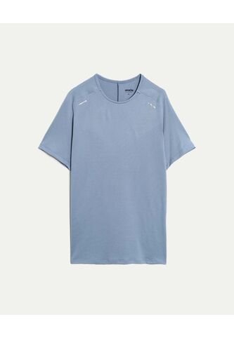Camiseta Deportiva Texturizada  Para Hombre Azul Atmos Atmos