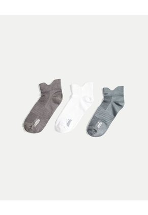 Pack X3 Medias Tobilleras En Microfibra X3 Para Hombre Gris Atmos
