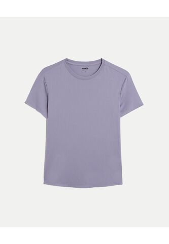 Camiseta  Para Mujer Manga Corta Cuello Redondo Color Lila Marca Atmos #31090348 Atmos