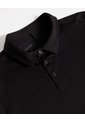 Polo Manga Corta Con Botones  Para Hombre Negro Atmos de Atmos