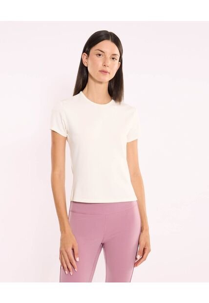 Camiseta  Para Mujer Manga Corta Cuello Redondo Color Blanco Marca Atmos #31090324