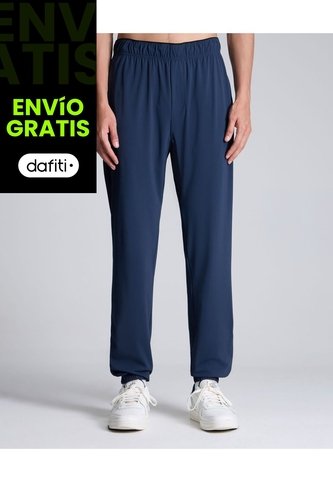 Pantalón Training Básico Tipo Jogger  Para Hombre Azul Atmos Atmos
