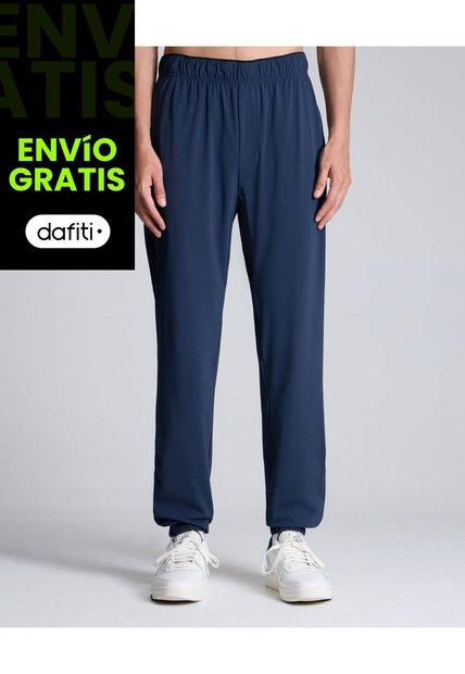 Pantalón Training Básico Tipo Jogger  Para Hombre Azul Atmos