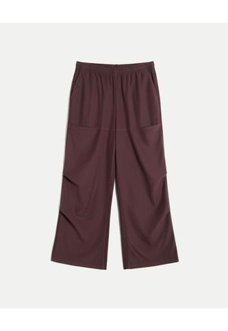 Pantalón Parachute Microcomfort  Para Mujer Vino Atmos Atmos