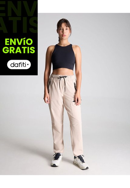 Pantalón Outdoor Básico Para Mujer  Deportiva  Color Beige Marca Atmos