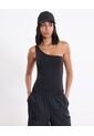 Vestido De Baño Enterizo  Asimétrico  Para Mujer Negro Atmos de Atmos