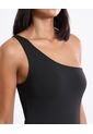 Vestido De Baño Enterizo  Asimétrico  Para Mujer Negro Atmos de Atmos