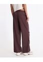 Pantalón Parachute Microcomfort  Para Mujer Vino Atmos de Atmos