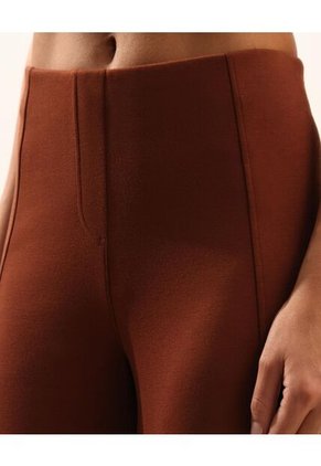 Pantalón Amplio Plush Confort  Para Mujer Café Atmos