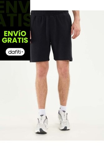 Bermuda Texturizada  Para Hombre Negro Atmos Atmos