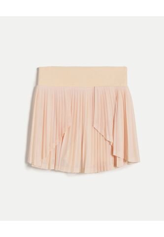 Falda Plisada Con Biker Integrado  Para Mujer Beige Atmos Atmos