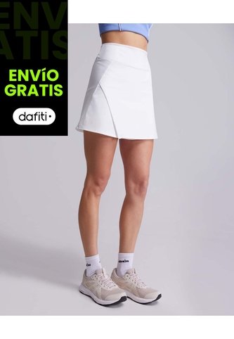 Falda Deportiva Con Biker Aerius Skin Para Mujer  Deportiva  Color Marfil Marca Atmos Atmos