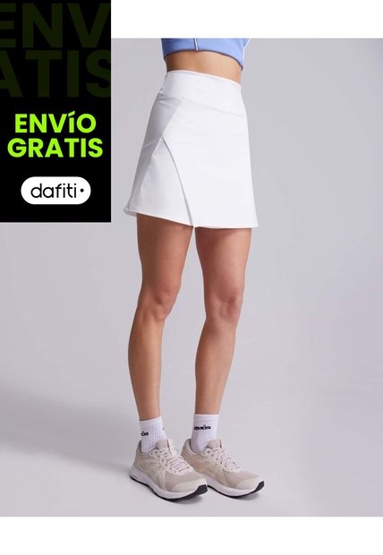 Falda Deportiva Con Biker Aerius Skin Para Mujer  Deportiva  Color Marfil Marca Atmos