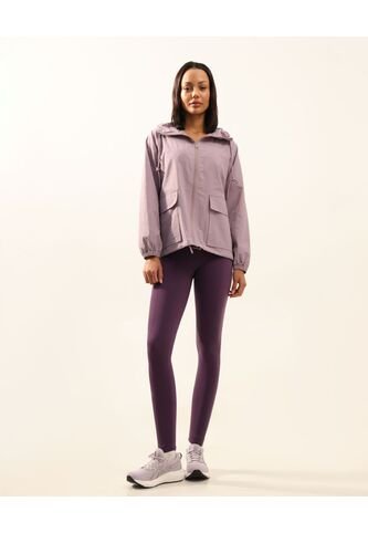 Chaqueta Rompevientos Oversize Con Capota  Para Mujer Lila Atmos Atmos