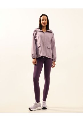 Chaqueta Rompevientos Oversize Con Capota Para Mujer Lila Atmos