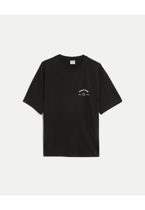 Camiseta Para Hombre Manga Corta Cuello Redondo Color Negro Marca Atmos #32090246