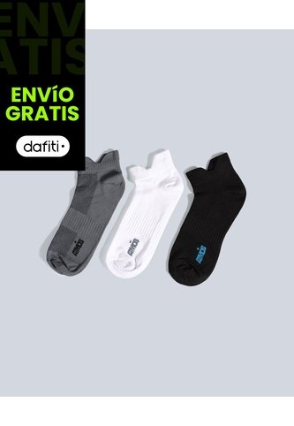 Pack X3 Medias Tobilleras En Microfibra X3 Para Hombre Gris Atmos Atmos
