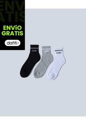 Pack X3 Medias Caña Media En Algodón Para Hombre Surtido Atmos