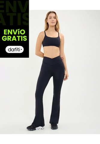 Leggings Flare Aerius Skin  Para Mujer Negro Atmos Atmos