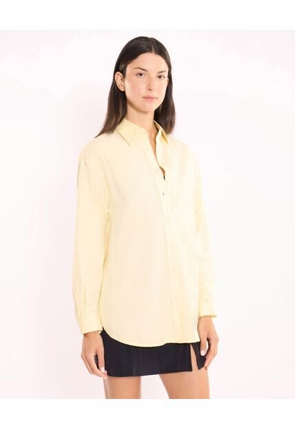 Camisa  Para Mujer Manga Larga Color Amarillo Marca Atmos #31010010