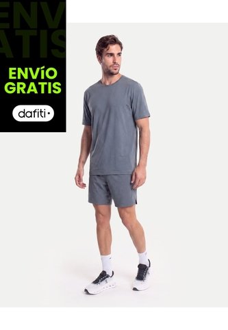 Camiseta Squared Tech Con Corte  Para Hombre Gris Atmos Atmos