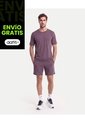 Camiseta Squared Tech Con Corte  Para Hombre Vino Atmos de Atmos