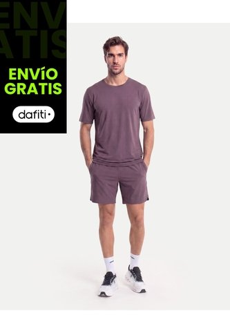 Camiseta Squared Tech Con Corte  Para Hombre Vino Atmos Atmos