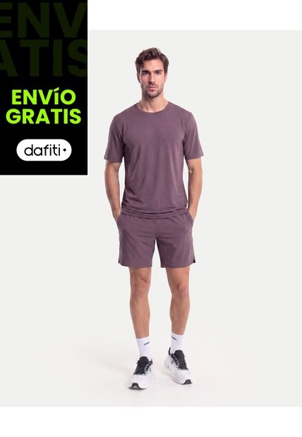 Camiseta Squared Tech Con Corte  Para Hombre Vino Atmos