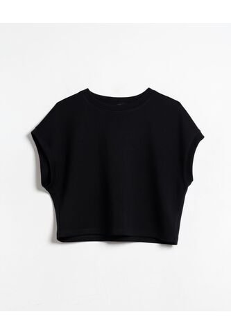 Camiseta  Para Mujer Crop Top Manga Sisa Color Negro Marca Atmos #31090335 Atmos