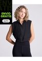 Chaleco Deportivo Cuello Alto  Para Mujer Negro Atmos de Atmos
