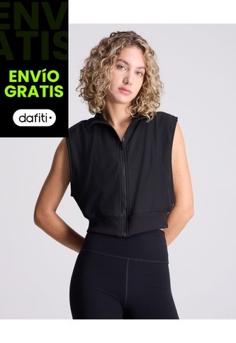 Chaleco Deportivo Cuello Alto  Para Mujer Negro Atmos Atmos