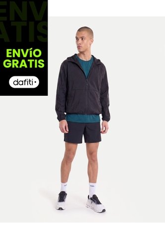 Chaqueta Rompevientos Guardable  Para Hombre Negro Atmos Atmos